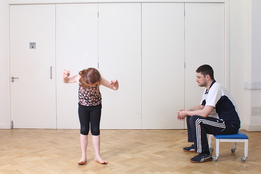 Kevin conducting a Chiropody assessment.