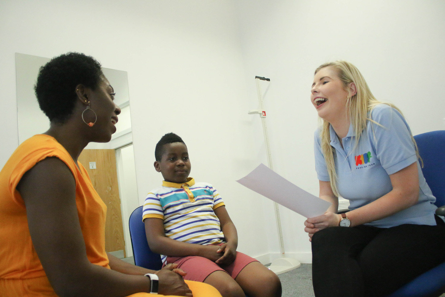 Kids Feeding Team patient assessment.